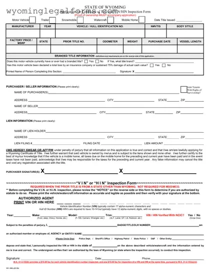 Free Wyoming Mv 300A PDF Template